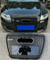 RS6 Stil Kühlergrill Schwarz Wabengrill Front Grill Für Audi A6 C6 2005-2011 