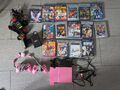 PlayStation 2 Ps2 Slim Konsole Pink SCPH-77004 Bundle 2 Controller 15 Spiele ✅