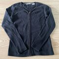 Tommy Hilfiger Damen Pullover Medium schwarz 17" Pit-to-Pit Full Zip Langarm