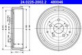 2x Bremstrommel ATE 24.0225-2002.2 für VW TRANSPORTER T3 T2 Bus 21 23 26 Syncro