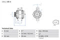 BOSCH Lichtmaschine Generator 180A 14V für Mercedes-Benz E-Klasse T-Model