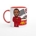 Formel 1 Tasse Karikatur des Ferrari Fahrers Lewis Hamilton 2025