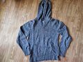 Jungen H&M L.O.G.G. Pullover Gr. 146/152 Winter Pulli blau grau Kapuze wie neu