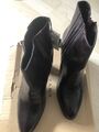 Zara leder Stiefeletten gr 39  Bordeaux Rot Neue