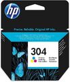 HP 304 (N9K05AE) Original Druckerpatrone Farbe für HP DeskJet, ENVY, Tricolor