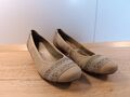 RIEKER Pumps, beige/silber, Gr. 38