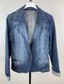 Damen Gr. 38-40 Stretch Jeansjacke Blazer blau Denim Jacket Jeansblazer 809