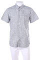 TOM TAILOR Kurzarm-Hemd mit Button-down-Kragen Karo M anthrazit off-white