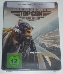 TOP GUN: MAVERICK 4K UHD 2-DISC BLU-RAY STEELBOOK NEU & OVP SEALED TOM CRUISE