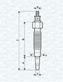 MAGNETI MARELLI 062900037304 Glow Plug for FORD,NISSAN