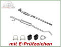 Mittelschalldämpfer Hosenrohr Set OPEL CORSA C TIGRA 1.2 1.4 Auspuff Flexrohr