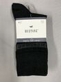 MUSTANG Socken , Unisex, Gr.35-38, 4 Paar, Black, Biobaumwollmix, BRANDNEU!🔥