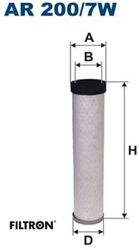 FILTRON AR200/7W Sekundärluftfilter Filter Sekundärluft 