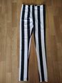 Mr.Gugu & Miss Go, Damen, Leggings, schwarz/weiß, gestreift, Gr. S