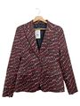 ESCADA Blazer Gr. 36 Rot Geometrisches Muster Damenjacke