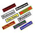 Namensschild Patch Aufnäher 10 x 2,5 cm gestickt mit Wunschtext , Biker MC Kutte