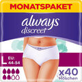 Always Discreet Inkontinenz Pants Gr. L - 40 Höschen (5 x 8 Stück)