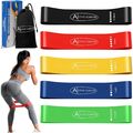 Vielseitiges Fitnessband Set in 5 Farben - Ideal für Fitnesstraining & Yoga