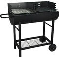 BBQ Holzkohlegrill Halbtrommel Fass Stahl Picknick Camping Garten Terrasse Raucher