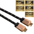 Hama 8K 1m HDMI-Kabel Ultra High-Speed Anschluss-Kabel 3D UHD HDR HD TV Beamer