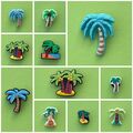 Schuhstecker/Shoe Charms/Pins/Anstecker für Clogs PALMEN/PALME/PALM TREE