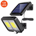 LED SOLARLEUCHTE MIT PIR BEWEGUNGSMELDER AUSSEN LAMPE FLUTER STRAHLER LICHT NEU