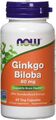 Now Foods Ginkgo Biloba Extrakt 60 Mg 60 pflanzliche Zellulosekapseln