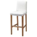 IKEA BERGMUND Barhocker mit Rückenlehne Farbe Eiche 504.519.81 Nagelneu 75cm Sitzfläche