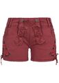 Damen 77 Lifestyle Jeans Shorts 5-Pockets & Stickerei bordeaux rot N18089035