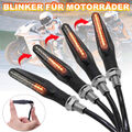 4X LED Lauflicht Blinker Sequentiell Laufeffekt schwarz getönt Motorrad Quad DE