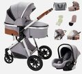 MagicZC® Exklusiver Kinderwagen 3-in-1: Nagelneu mit umfangreichem Zubehörpaket