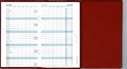 Taschenplaner Zettler 2025-kalender 8,8x15,2 cm - 1 Monat/2 Seiten m.Telefonbuch