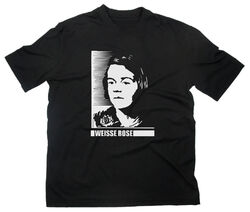 Sophie Scholl Weisse Rose T-Shirt Antifa Antifaschismus Gegen Nazis Faschismus