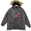 GEOGRAPHICAL NORWAY BENCH CAMO Kaki Jacke Mantel Parka Größe L