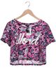 MONKI T-Shirt Damen Shirt Kurzärmliges Oberteil Gr. L Baumwolle Pink #uq56t1v