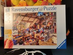 Ravensburger - 500 Teile Puzzle - Großmutters Dachboden - 137091 - SEHR GUT 