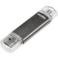 Hama FlashPen Laeta Twin USB-Zusatzspeicher Smartphone/Tablet Grau 64 GB USB