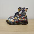 Dr. Martens 1460 Pascal Darcy Fernweh Blumen Blumen Blumen Marineblau Leder Stiefel UK 5 #2