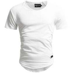 A. Salvarini Herren Designer T-Shirt Kurzarm Sommer Shirt Shirts Rundhals V-Neck