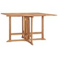 Garten-Esstisch Klappbar 110x110x75 cm Massivholz Teak