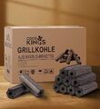 COCO Kings  Premium Brikett Grillkohle, 10 kg Bio Bambuskohle, rauchfrei