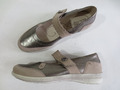 WALDLÄUFER Sneaker Ballerinas Mary Jane 4 1/2 37,5 beige metallic Wechself /25n