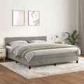 Boxspringbett mit Matratze Bettgestell Polsterbett Lattenrost Bett Samt vidaXL