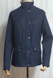 BARBOUR Care Vintage 90s Waxed Jacket with Insulation Navy Blue Gr. UK 14 / U...