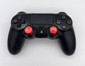 Sony Playstation Dualshock 4 Wireless Controller in Schwarz / rote Thumbsticks