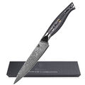 Damascus Allzweckmesser 12,5 cm 67-lagiger Damaszener Stahl mit Geschenkbox