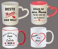 Becher Tasse weiß Spruch Druck Meine Mama ist die Beste Geschenk Muttertag