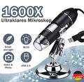 Mini 1600X USB Digital 8 LED Mikroskop Lupe Fach Endoskop HD Microscope Kamera