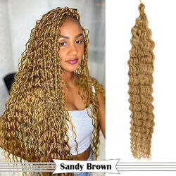 71cm Deep Wave Twist Häkeln Haar Afro Curls Crochet Braids Haarverlängerungen DE