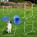 PawHut 5-tlg. Hunde Agility Set Training für Haustiere mit Hundetunnel Tasche